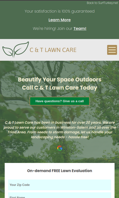 c & t lawn care thumbnail